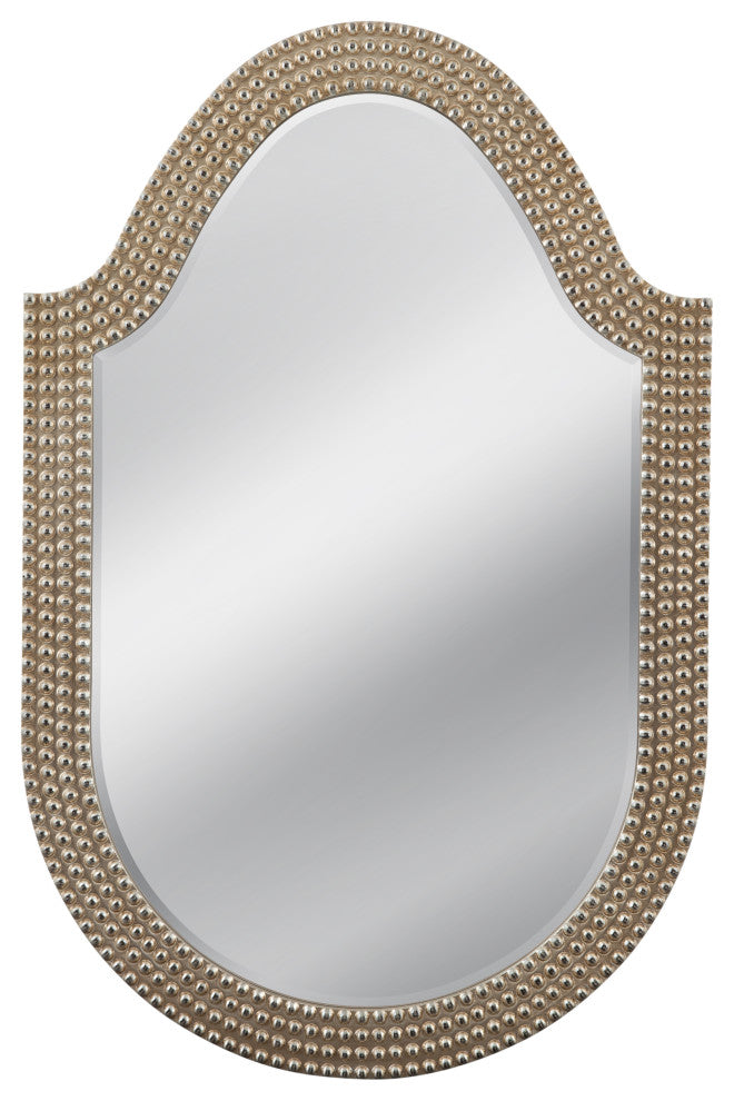 Shielded Wall Mirror - Antique Silver Leaf
