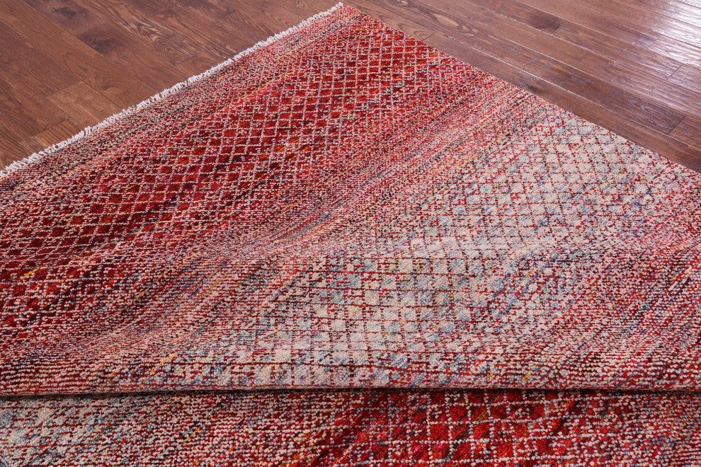 10' 2" X 13' 7" Wool & Silk Savannah Grass Handmade Rug - Q15428