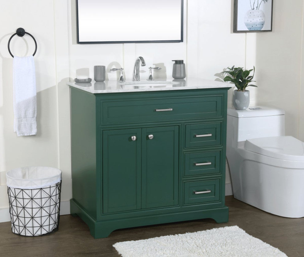 Elegant VF15036GN 36" Single Bathroom Vanity, Green