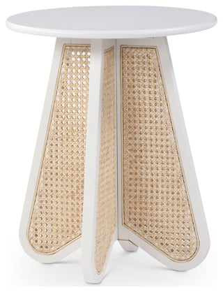 Butterfly End Table, White