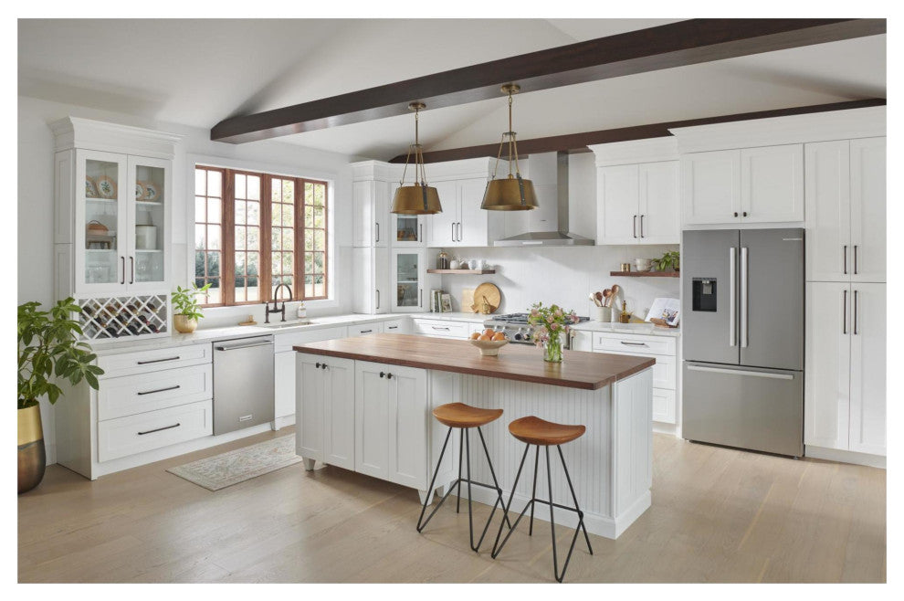 Jeffrey Alexander 329-18 Loxley 18" Center to Center Smooth - Satin Nickel