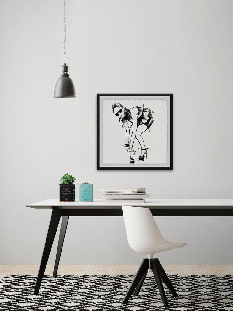 "Bend and Buckle" Framed Painting Print, 12"x12"