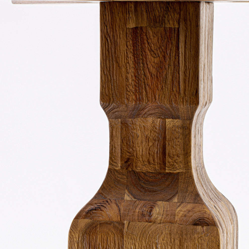 Irving Dining Table, Rustic Rubberwood Table, Sandblasting Antique Walnut Finish