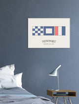 'Newport Rhode Island Nautical Flags', Stretched Canvas, 16"x1.5"x20"