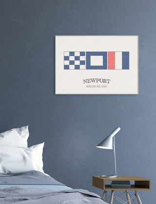 'Newport Rhode Island Nautical Flags', Stretched Canvas, 16"x1.5"x20"