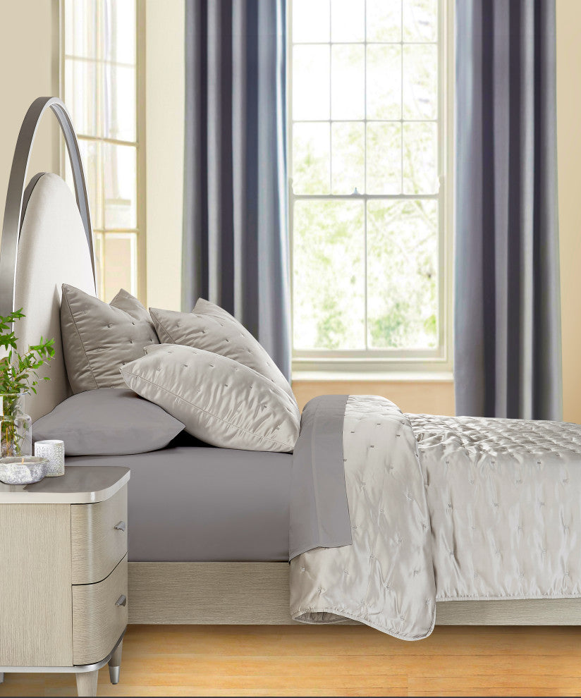 Messina 4-Piece King Quilt Set, Platinum