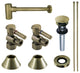 Plumbing Sink Trim Kit, Bottle Trap and Overflow Drain, Antique Brass