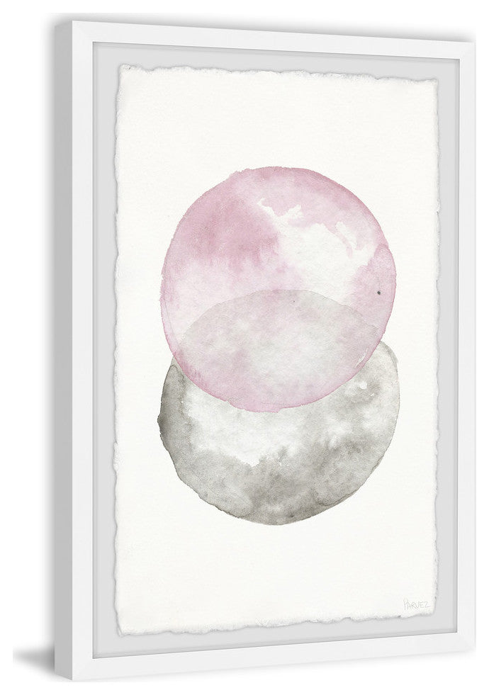 "Pinks and Grays" Framed Painting Print, 30"x45"