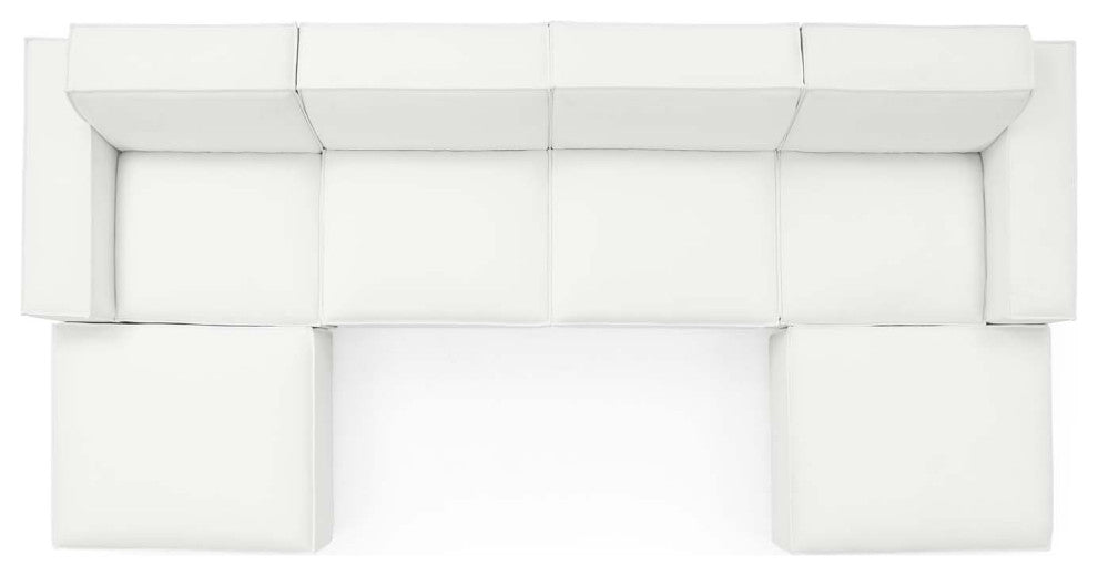 Modular Sectional Sofa Set, White, Fabric, Modern, Lounge Hotel Hospitality