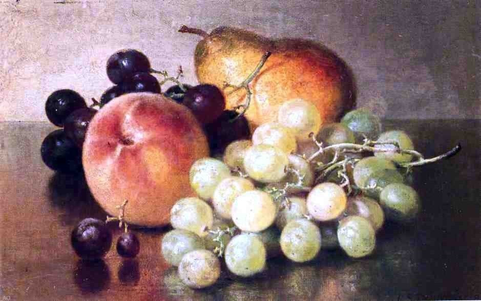 Robert Spear Dunning Still Life With Peach- Pear and Grapes Gallery Wrap Canvas
