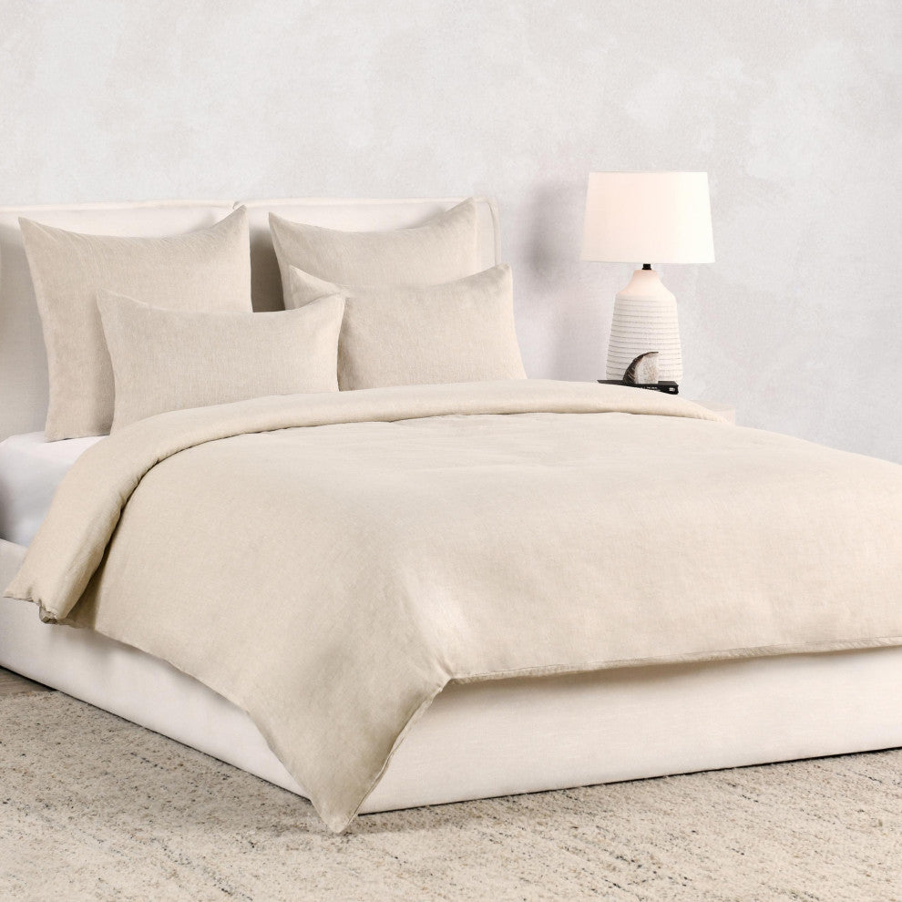Jayson Linen Cashmere Blend Duvet by Kosas Home, Beige, Queen