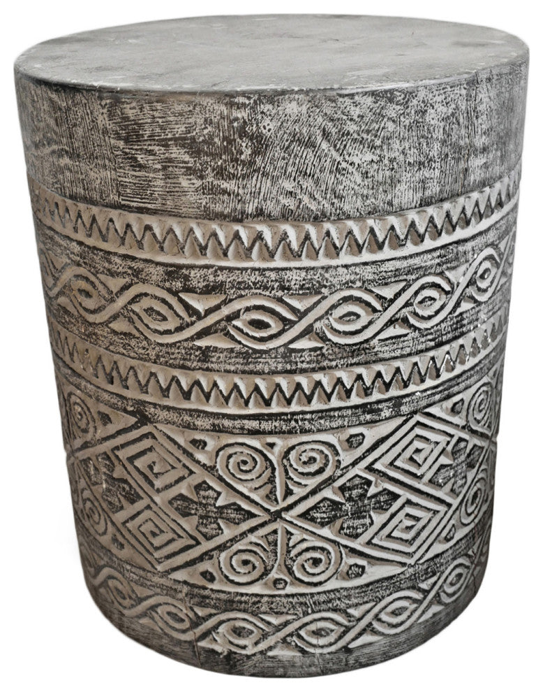 Java Grey Wash Side Table Stand