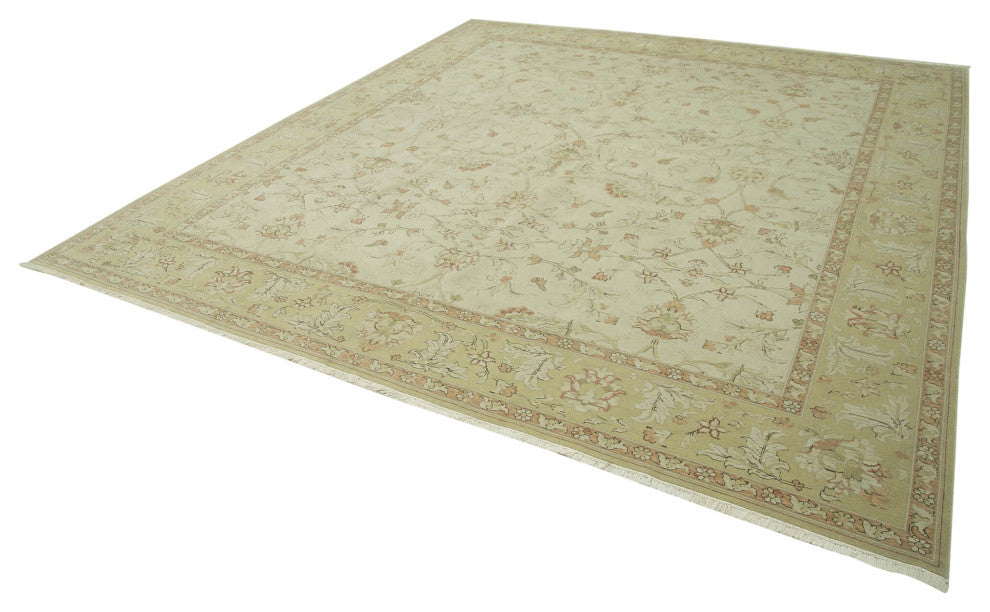 Rug N Carpet - Handmade Oriental 10' 0" x 11' 3" Unique Oushak Area Rug
