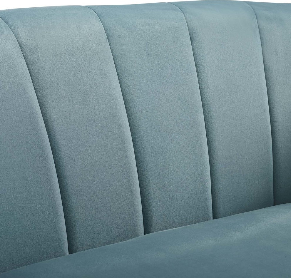 Prospect Channel Tufted Upholstered Velvet Armchair