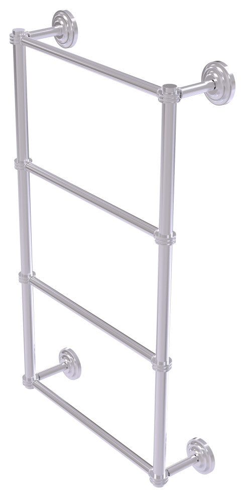 Que New 4-Tier 36" Ladder Towel Bar with Dotted Detail, Satin Chrome