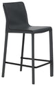 Elite Living Stan Leather 26" Counter Height Bar Stool, Smoke