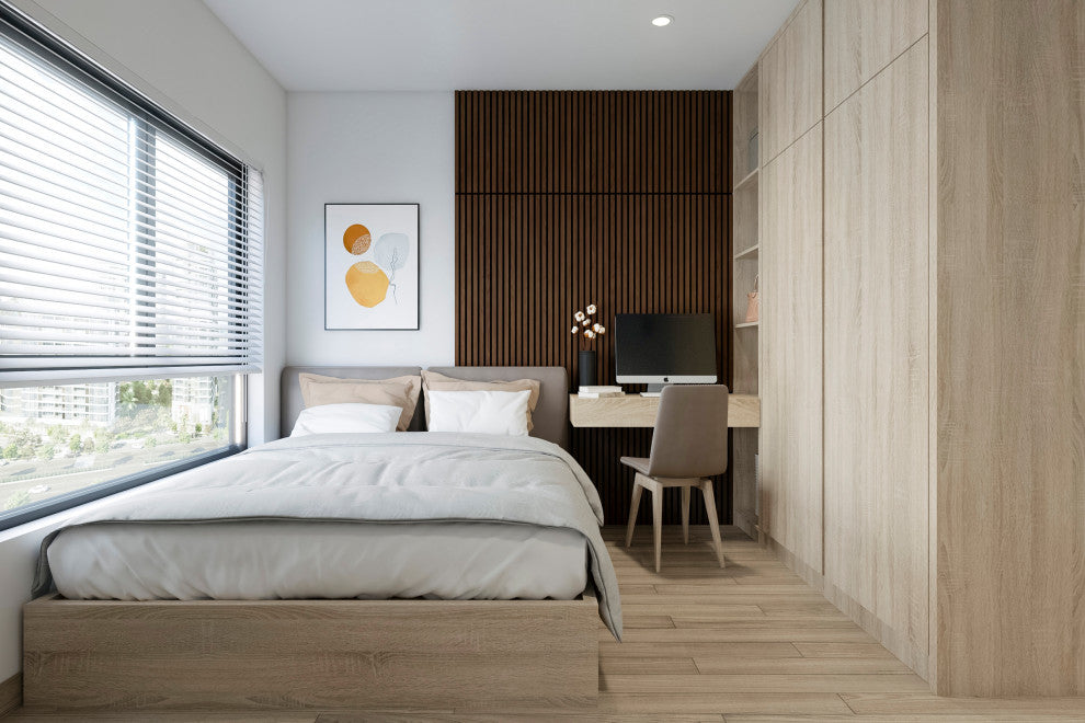 Acoustic Wood Panels, Set of 2 Slat Wall Panels - Lima
