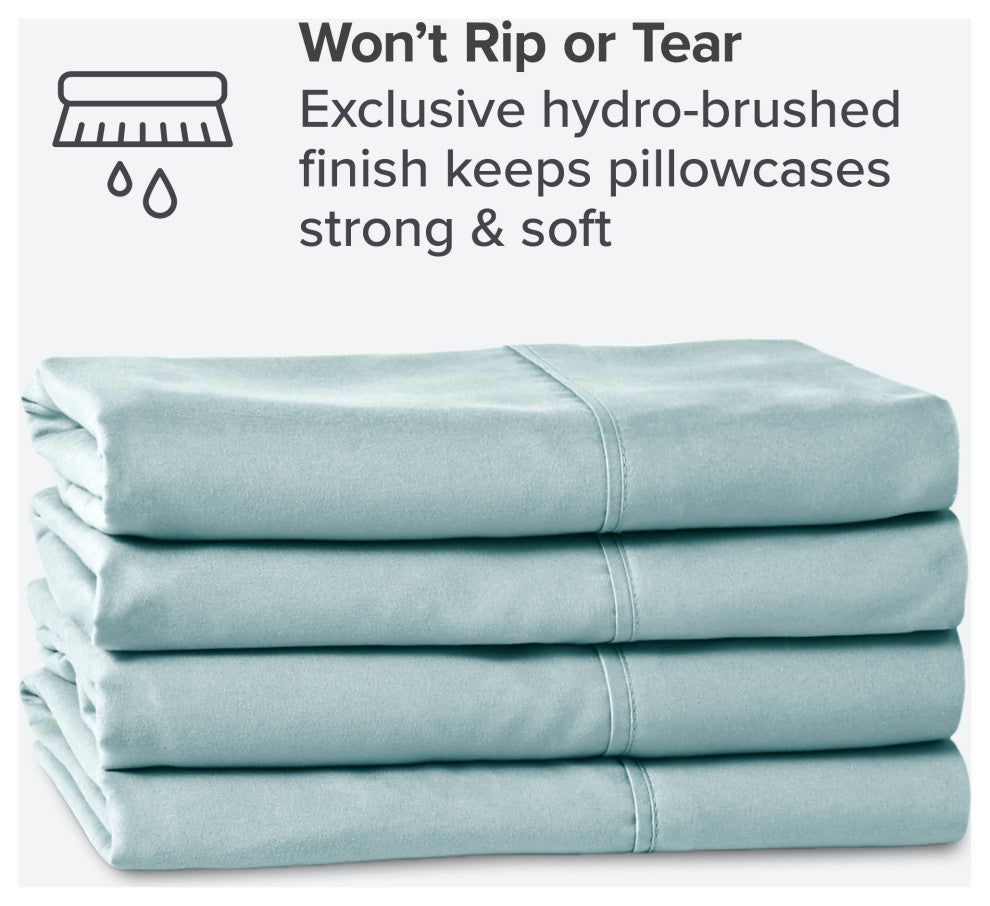 Bare Home Microfiber Pillowcases - Multi-Pack, Light Blue, King, Set of 4