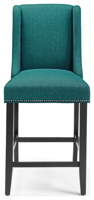 Baron Counter Stool Upholstered Fabric Set of 2 EEI-4016-TEA
