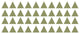 Triangles Pattern Wall Decal, 2", Turquoise