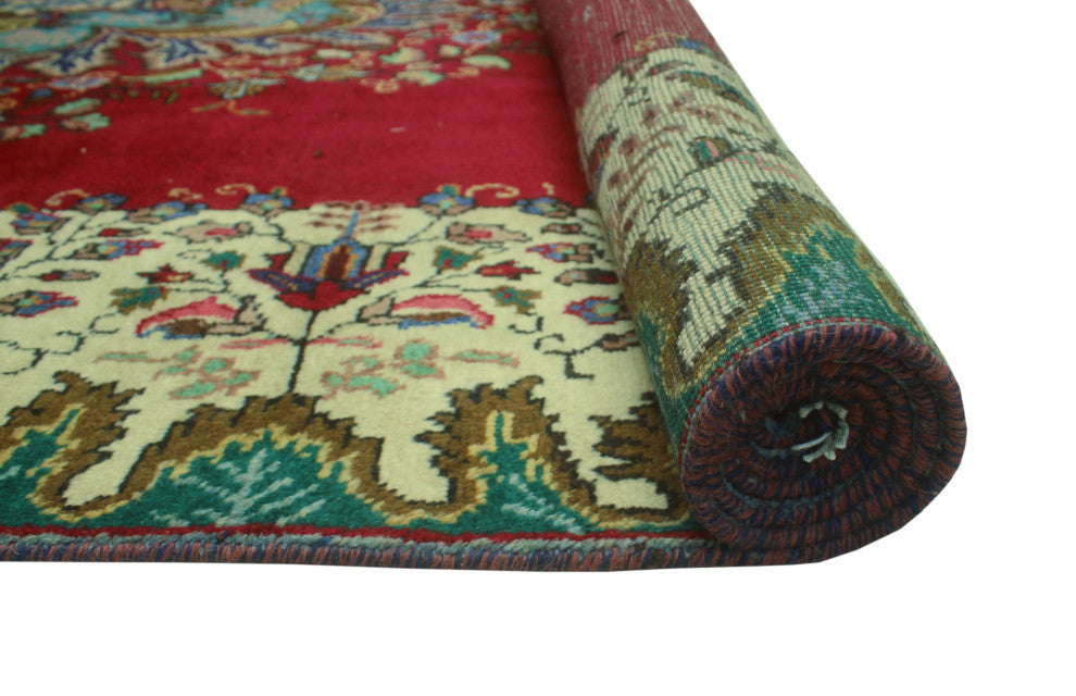 Fine Vintage Distressed Gayla Red Rug