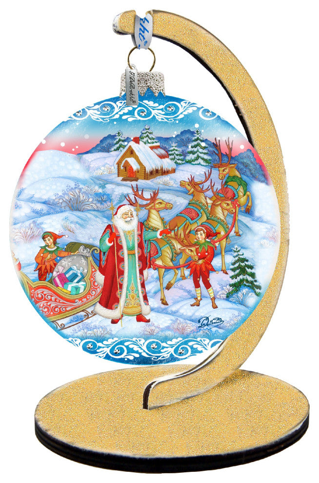 Hand Painted Scenic Glass Ornament Beloved Courier, Limited Edition