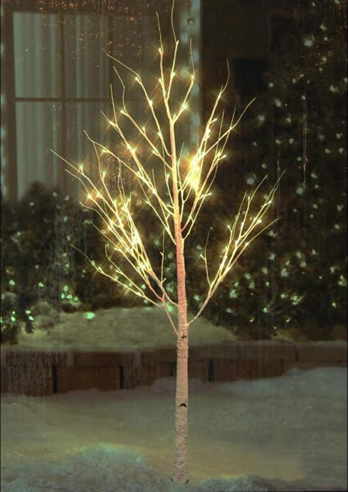 White Christmas Twig Tree Outdoor Decoration, LED Lights