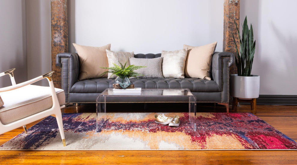 Rug Unique Loom Estrella Pink Rectangular 5' 0 x 8' 0