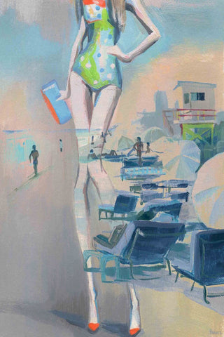 "Seaside" Painting Print on Wrapped Canvas, 30"x45"