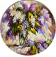Lilac Bouquet In A Vase, Floral Painting Round Metal Wall Art, 23"