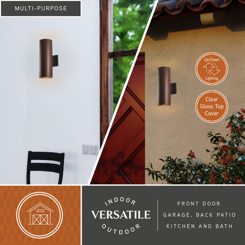 Chiasso 5" Outdoor Wall Light, Bronze