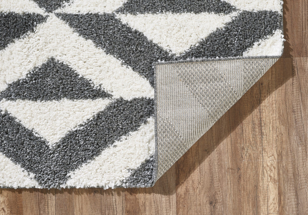 Pax Illusions Moroccan Rug, Dark Grey, 8'9" X 13'