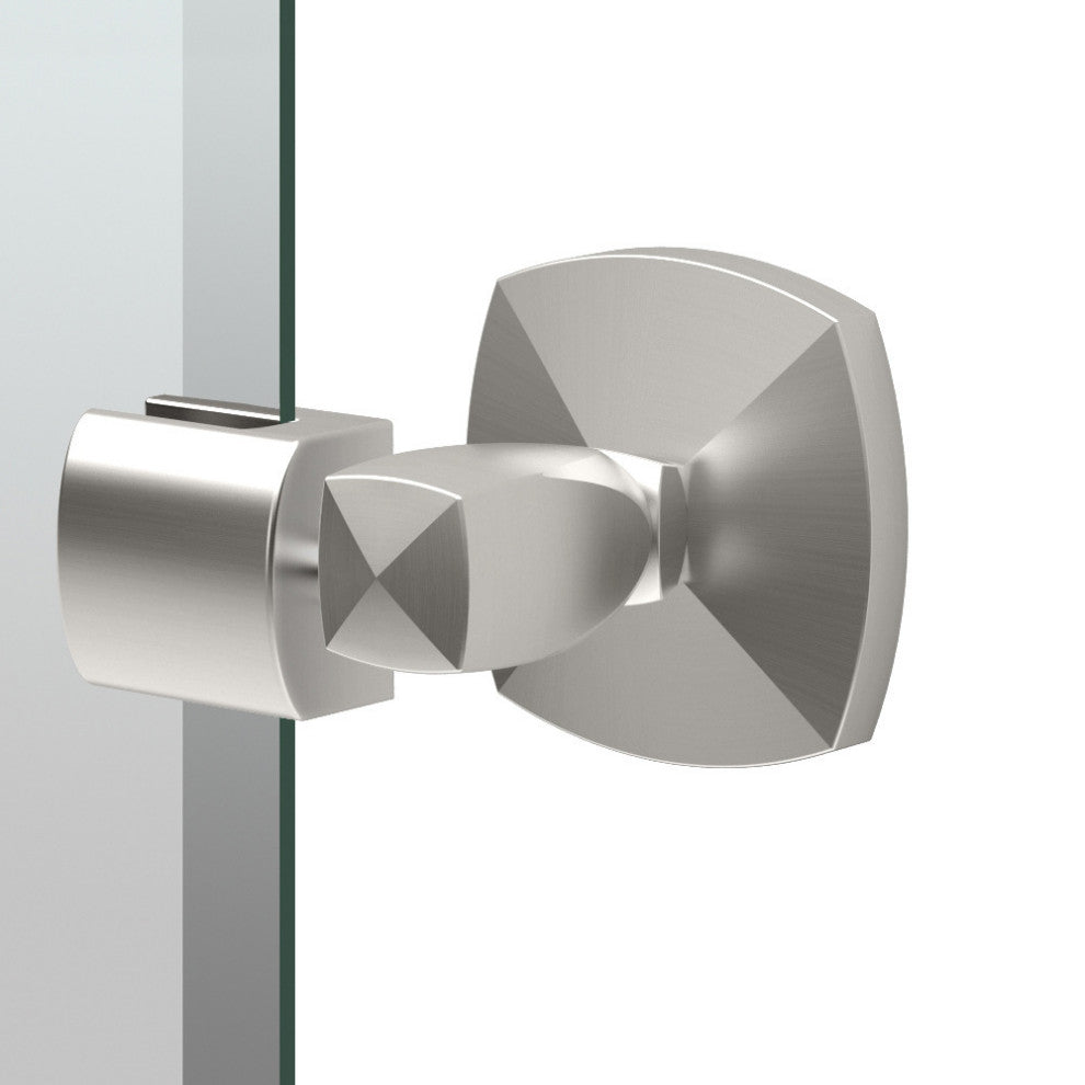 Jewel 32" Frameless Oval Mirror, Satin Nickel