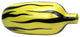 Zebra Vase Mustard Yellow Black