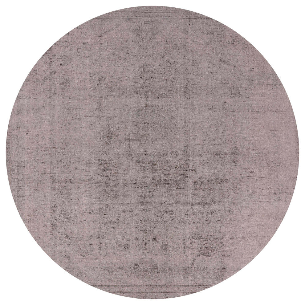 Ahgly Company Indoor Round Mid-Century Modern Area Rugs, 5' Round