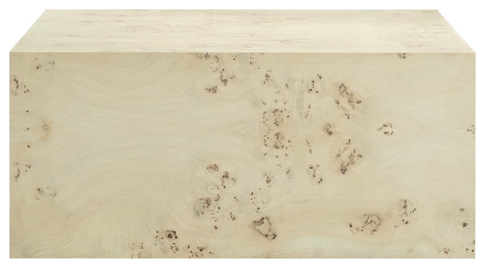 MODWAY Cosmos 36" Square Burl Wood Coffee Table