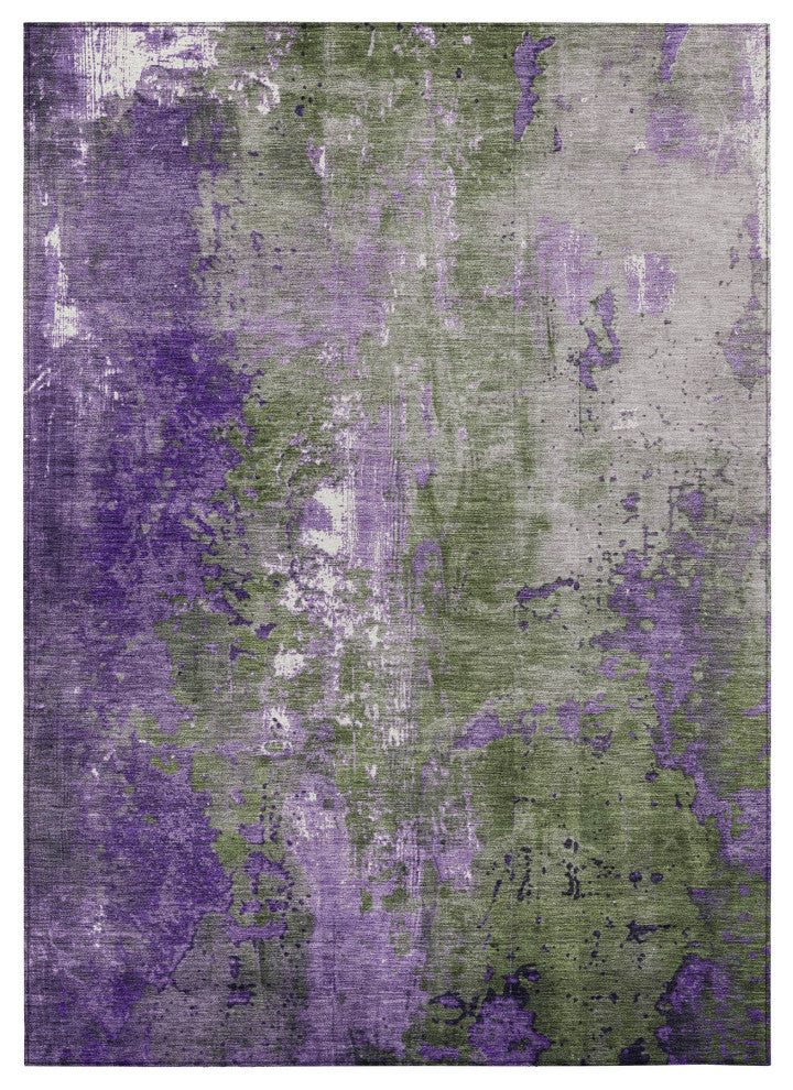 Machine Washable Indoor/Outdoor Chantille ACN1870 Olive 2'6" x 3'10" Rug