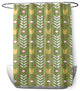 70"Wx73"L Spring Garden Shower Curtain, Apple Green
