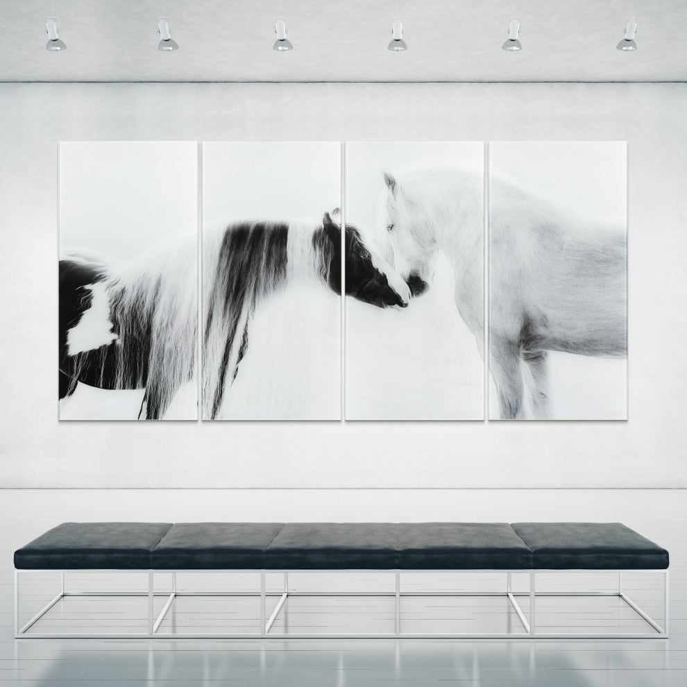Collection of Horses Frameless Free Floating Tempered Glass Graphic Wall Art Set