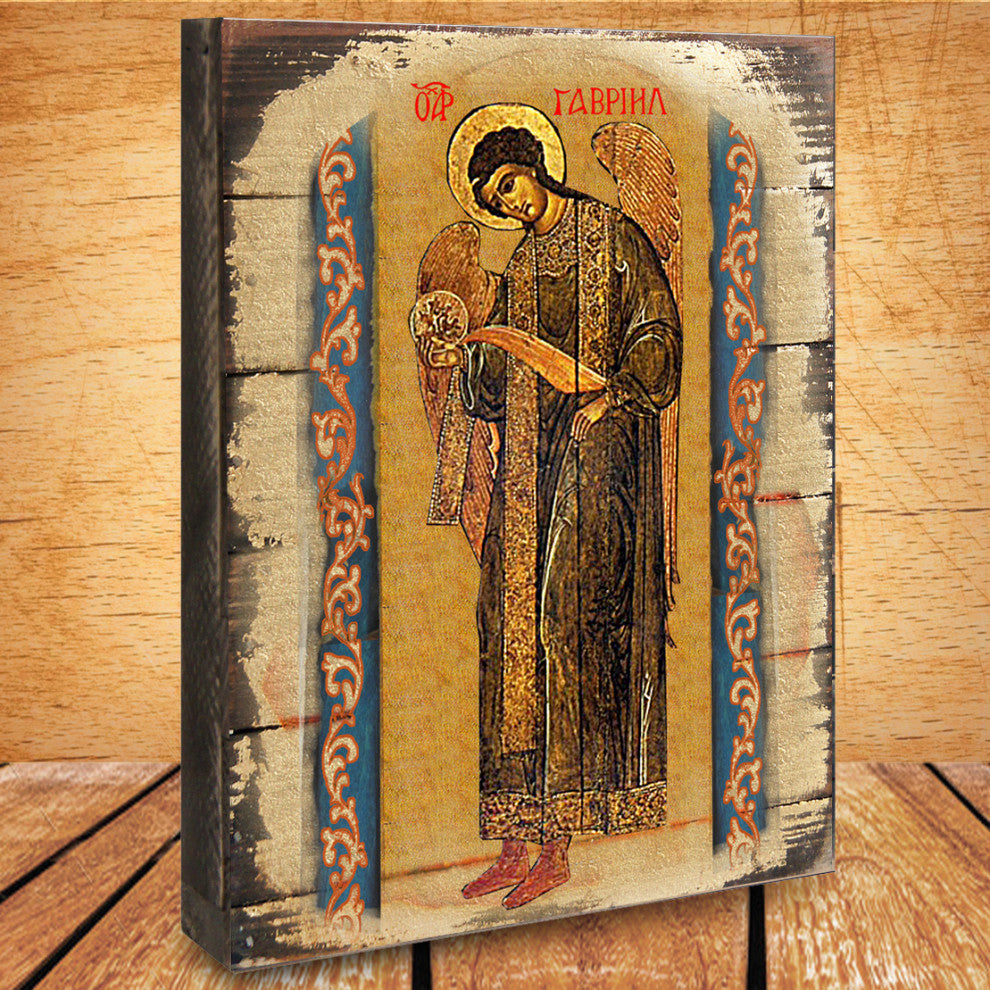 Icon Saint Gabriel The Archangel Icon Wooden, 16 Inch