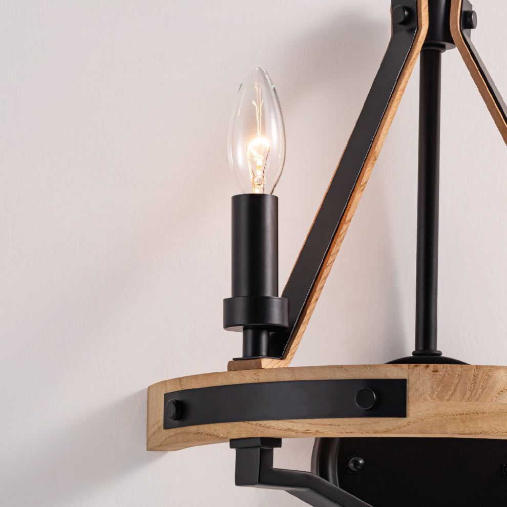 Savannah 2 Light Wall Sconce Matte Black