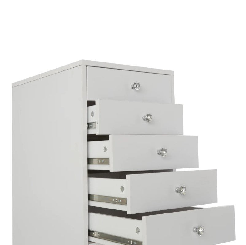 SlayStation 9 Drawer Makeup Vanity Storage Unit, Bright White