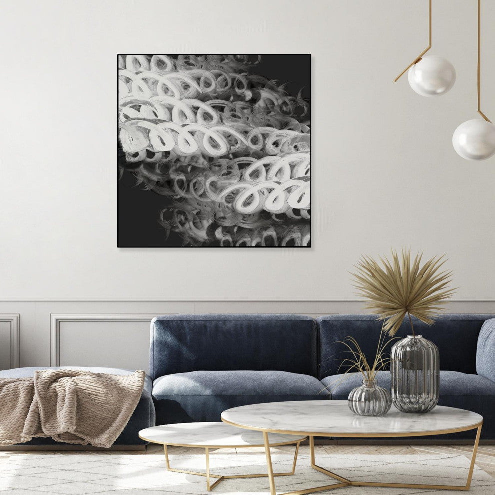 "Love Letters II" Framed Canvas by Giant Art 30"x30"