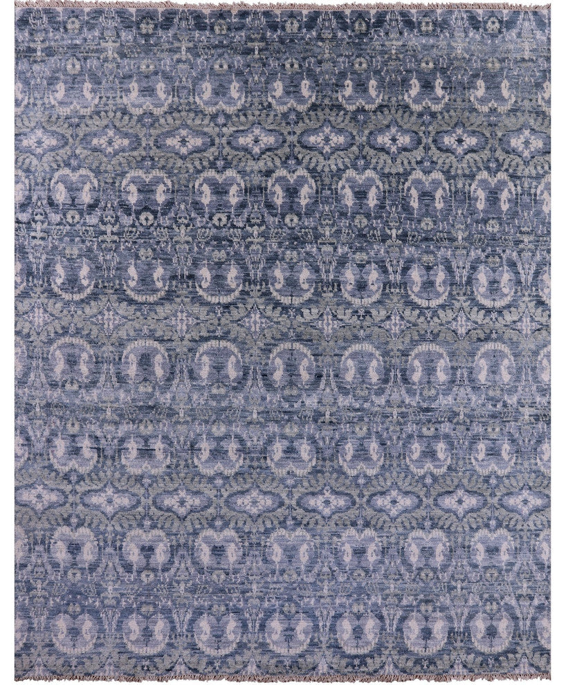 Ikat Hand Knotted Wool Rug 7' 11" X 9' 10" Q8607