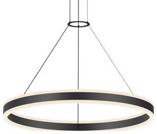 Sonneman 2305 Double Corona 32"W Integrated LED Ring Chandelier - Satin Black