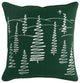 Surya Holiday HOLI-7263 18"x18" Pillow Kit, Dark Green/Ivory
