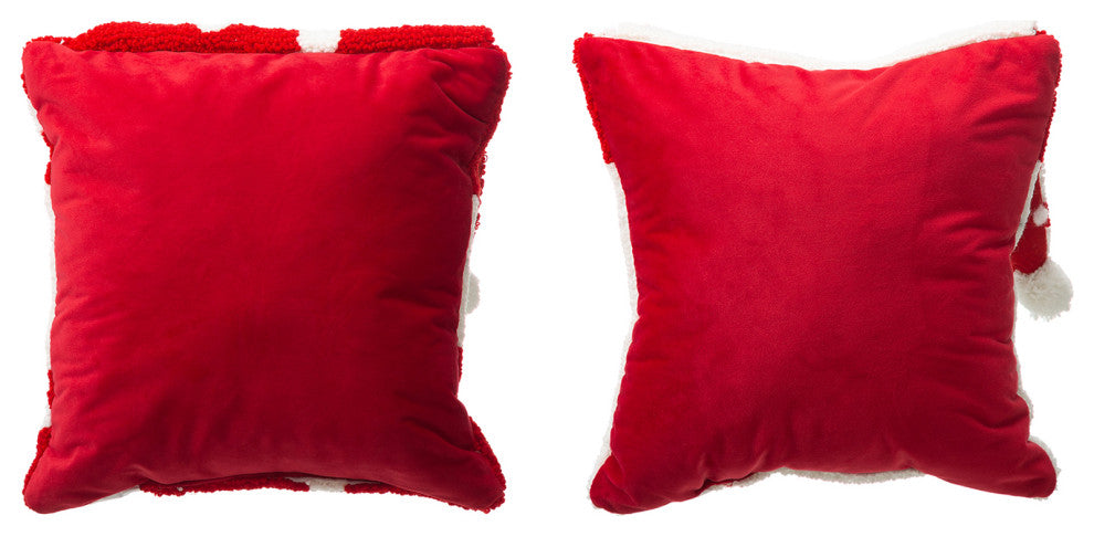 Set of 2 Hooked 3D Santa and Snowman Pillow
