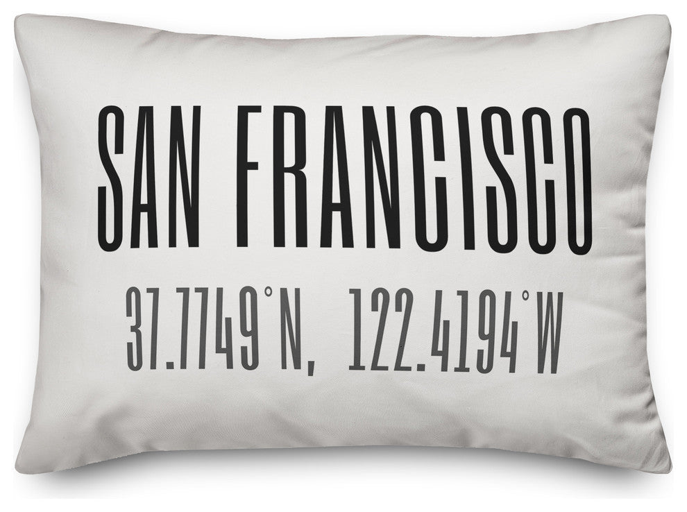 San Fransisco Coordinates Throw Pillow