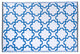 DII Blue Lattice Outdoor Rug 4''x''6''