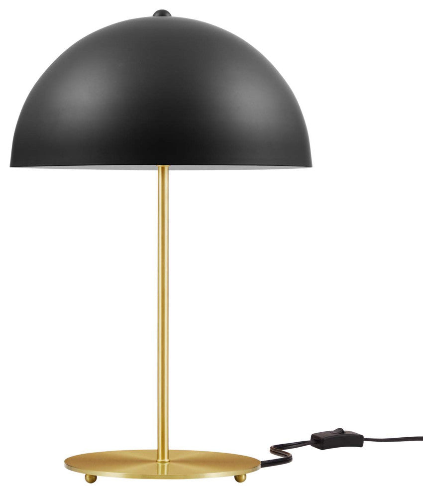 Ideal Metal Table Lamp, Black Satin Brass